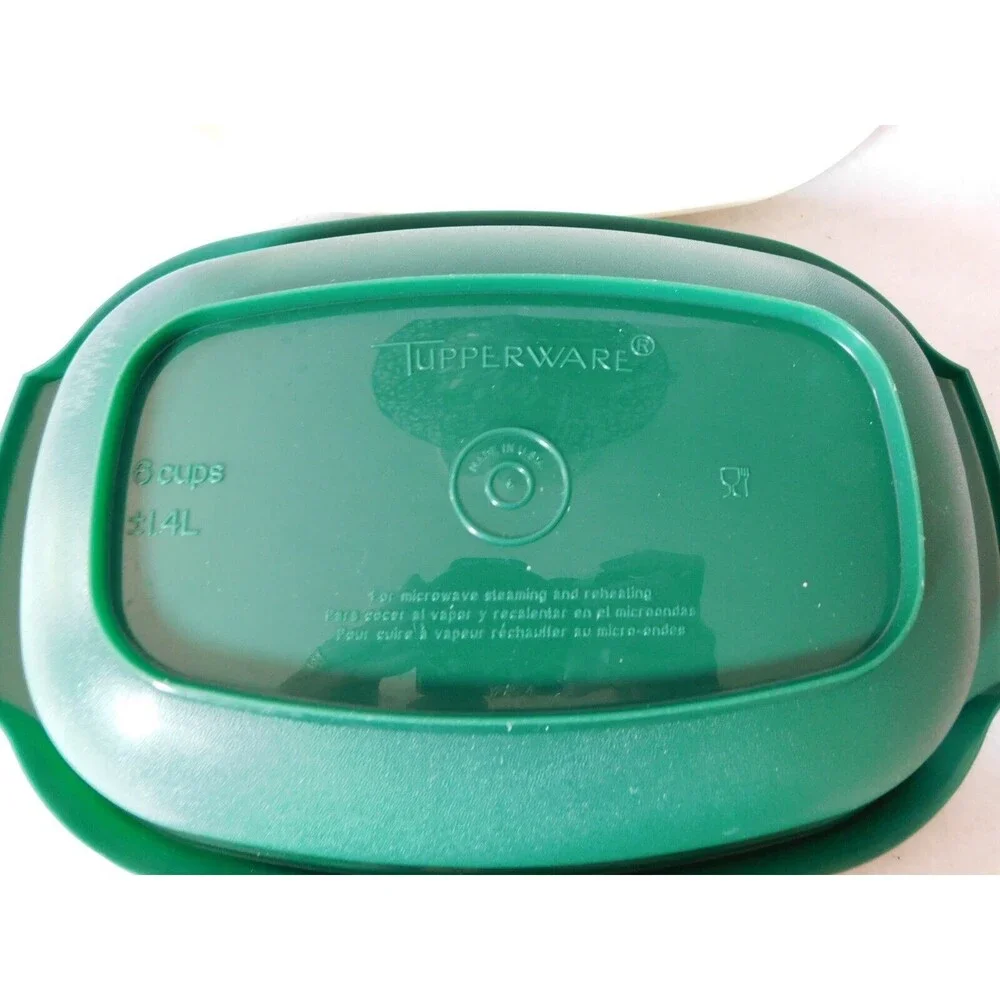 Tupperware 3 Piece Steamer - Green & White